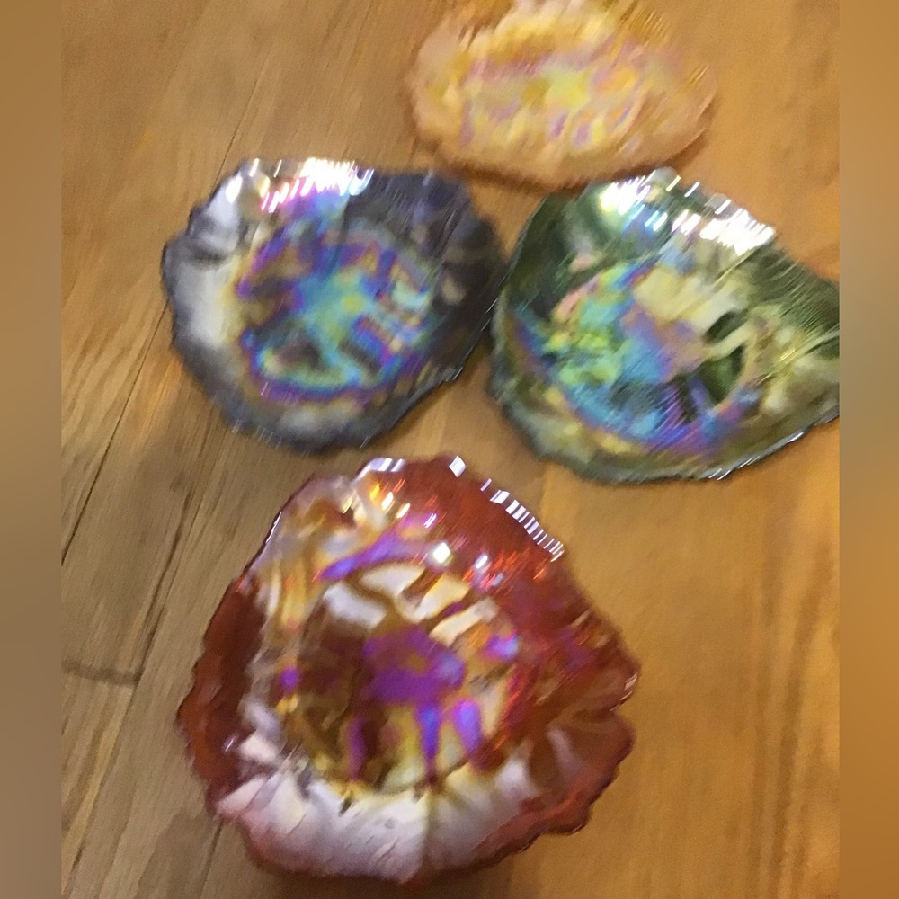 Handmade Leaf Themed Seat of 4 Plates